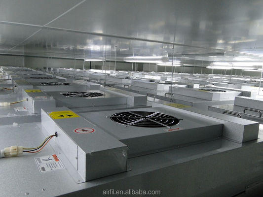 99.99% H14 HEPA ขนาด FFU หน่วยกรองแฟน 575*575*320 มิลลิเมตร สําหรับระบบกรองอากาศห้องสะอาดอุตสาหกรรม