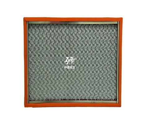 อุตสาหกรรม โรงงานครึ่งตัว H14 H13 250 ° C สายกรอง HEPA สายกรองไฟเบอร์แก้ว แพเนลกรองอากาศ HEPA กันอุณหภูมิสูง