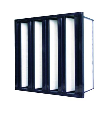 H13 H14 เครื่องกรองอากาศห้องสะอาด เครื่องกรอง HEPA กล่องอุตสาหกรรมชนิด W ใย V