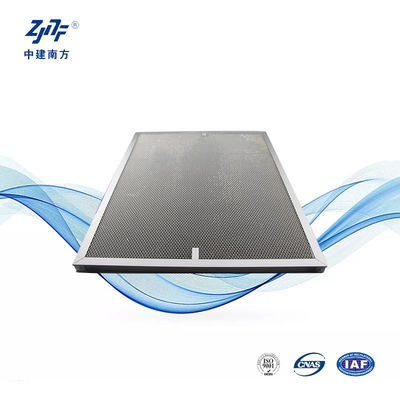 0.3um Photocatalytic HEPA Panel Filter แอลูมิเนียมเหล็กกระปุกสําหรับไฟ UV