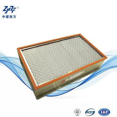 สแตนเลสอุตสาหกรรม HEPA ฟิลเตอร์ทนต่ออุณหภูมิสูงสําหรับ HVAC