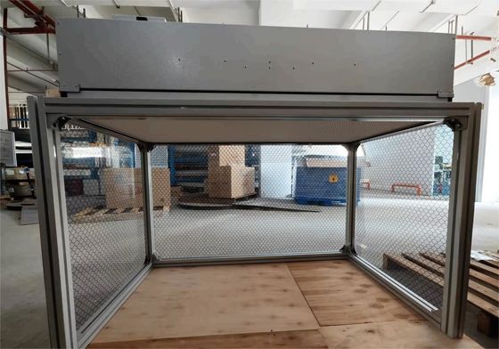 ชั้นตั้ง 100 HEPA H14 FFU หน่วย Laminar เบนจ์สะอาดด้วยพลังงานความดันสองและความเร็วอากาศกรอบอลูมิเนียม